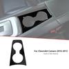 Black Front Water Cup Holder Cover Trim Bezels ABS For Chevrolet Camaro 2010-15