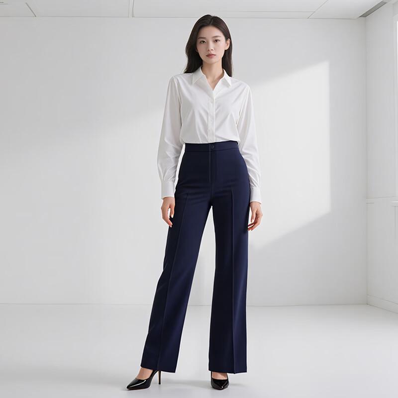 Teluoman Machine Washable Wrinkle-Free Formal Trousers