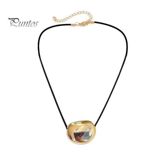 

Овальная бусина ключицы цепочка ожерелье для женщин сплав геометрический кулон ожерелье шнур ключицы цепочка аксессуар A