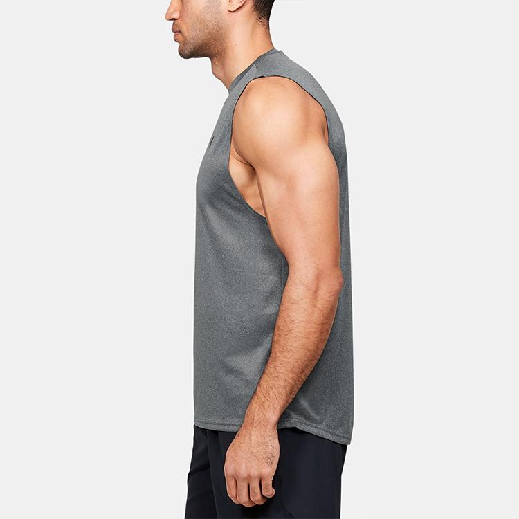 Under Armour Velocity Muscle Breathable Training and Sports Tank Top Men Tops Grey 1327972-012