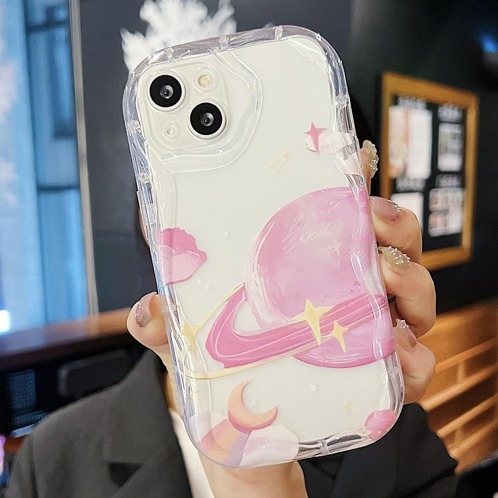 Roztomilé silikonové pouzdro pro Xiaomi Redmi Note 13 12 11 Samsung A54 A24 A14 Oppo A78 A58 A38 Infinix Note 30 Pro Funda Planet Saturn Cover Soft TPU Bumper