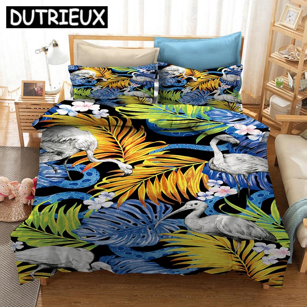 

Flowers And Plants 3D Printed Bedding Set Duvet Covers Pillowcases Comforter Bedding Set Bedclothes Bed Linen EU Single(135*200cm)3pcs