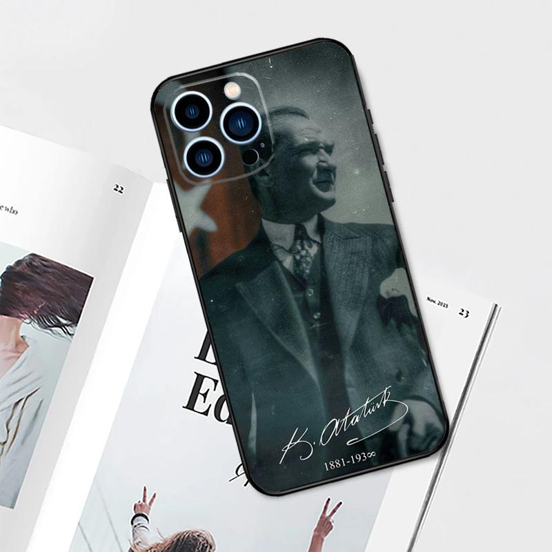 

Чехол для iPhone 14 13 12 11 15 Pro Max Plus XS Max X XR 7 8 Plus 13 12 Mini с изображением турецкого Мустафы Кемаля Ататюрка iPhone 15Pro MAX