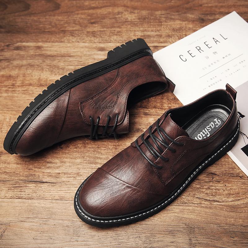 Fashion New Trend Mens Casual Leather Shoes Hot Sale Male Oxford Shoes Classic Business Sneakers Tenis Masculino Comfy Business Footwear