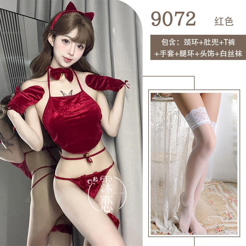 Sex lingerie sexy high-end velvet sex pocket pussy cosplay no-take uniform suit woman