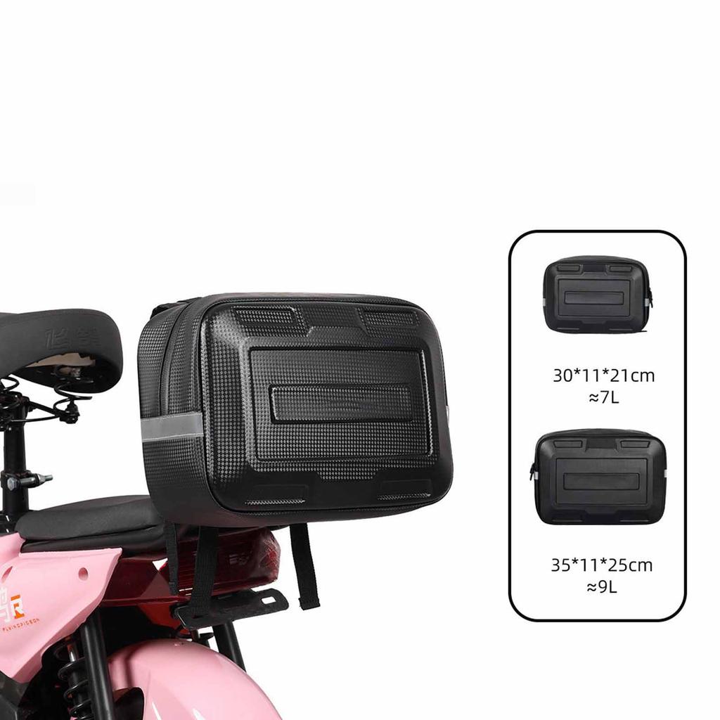 Hard- Electric Helmet Bag – Rear Seat Storage Trunk, Luggage Box for E-Bike & Cycling Gear