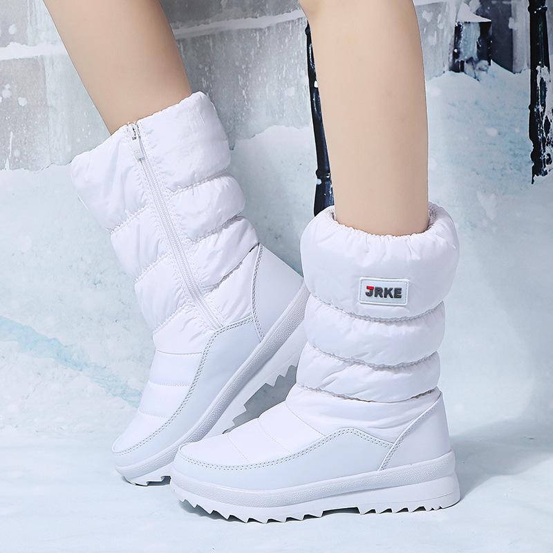 Large Size Fall and Winter New Padded Thickened Snow Boots Women's Cotton Boots Snow Boots