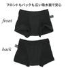 KarlyShop Import Absorbent Sanitary Shorts, Boxer Briefs, Comfortable Groin, Half-Length, Absorbent Cotton, Deep Fit, Leak-Resistant, Rs8036 M, Black