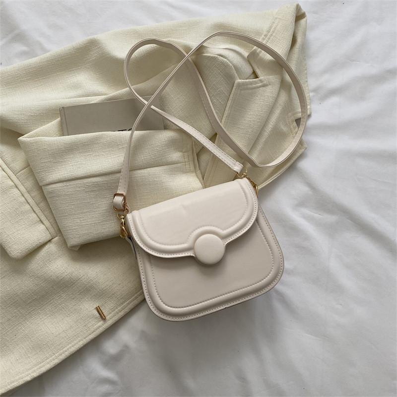 Stylish Vintage-inspired Small Crossbody Bag For Women In Khaki With Magnetic Closure