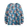 Women's Fashion Casual Long Sleeve Christmas Printed Round Neck Knitted Top