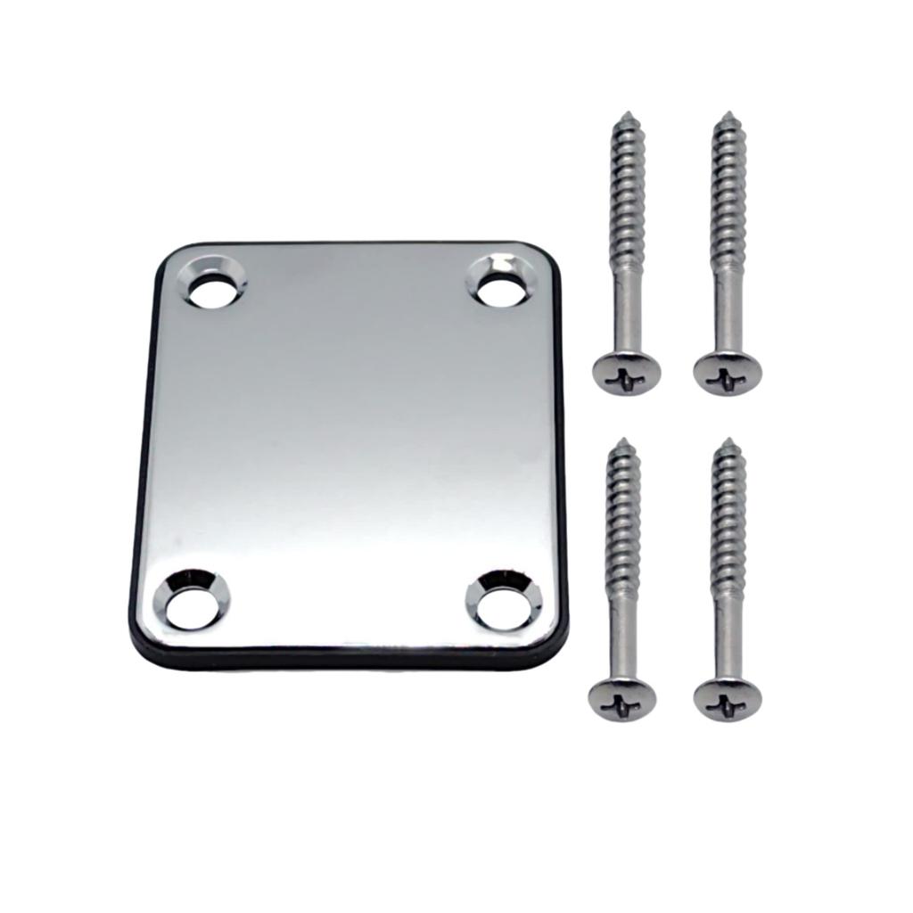 1 Set Electric Guitar Neck Plates/Metal Guitar Neck Joint Plates Joint Reinforce Board/with Screws/for Replacement Guitar Part