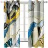 Yellow Azure Gray Golden Rim Marble Texture Print Drapes for Bedchamber Livingroom Space Kitchen Bathroom Windowpane Shutters cortinas