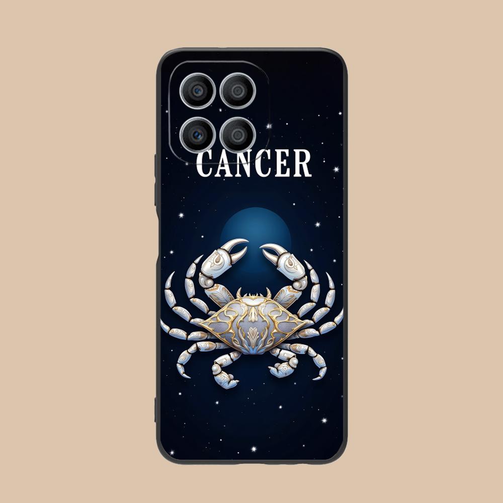 Zodiac Sign Cancer Mobile Phone Case for Honor 90 80 70 60 50 30 20 10 9 8 7 Pro S SE Lite 5G Colorful Printing Cover Pretty