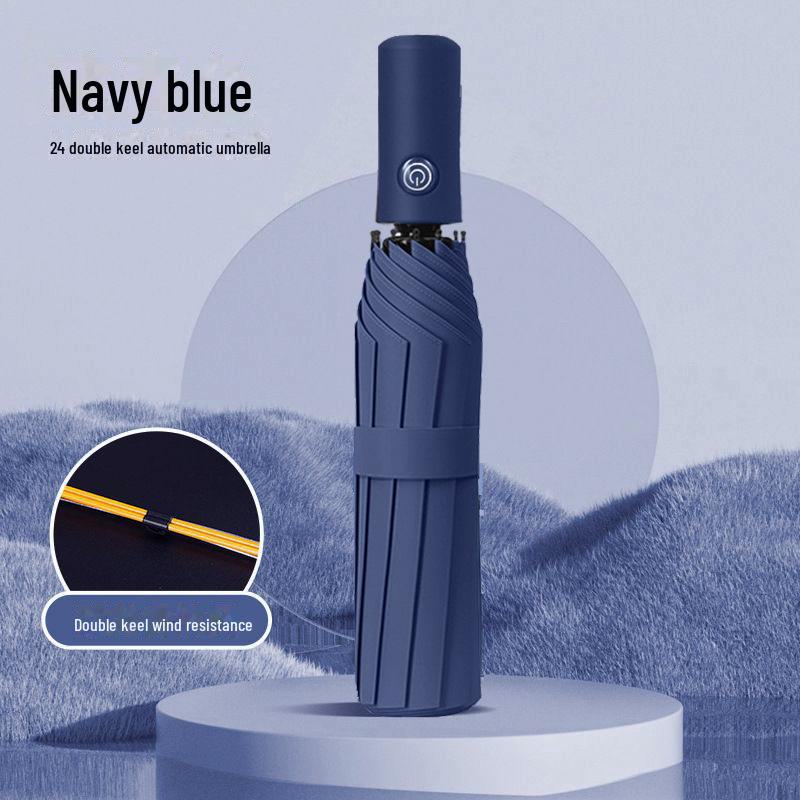 10-Bone Automated Dual-Use Umbrella: Large Folding, UV Protection, Sunshade for Men & Women