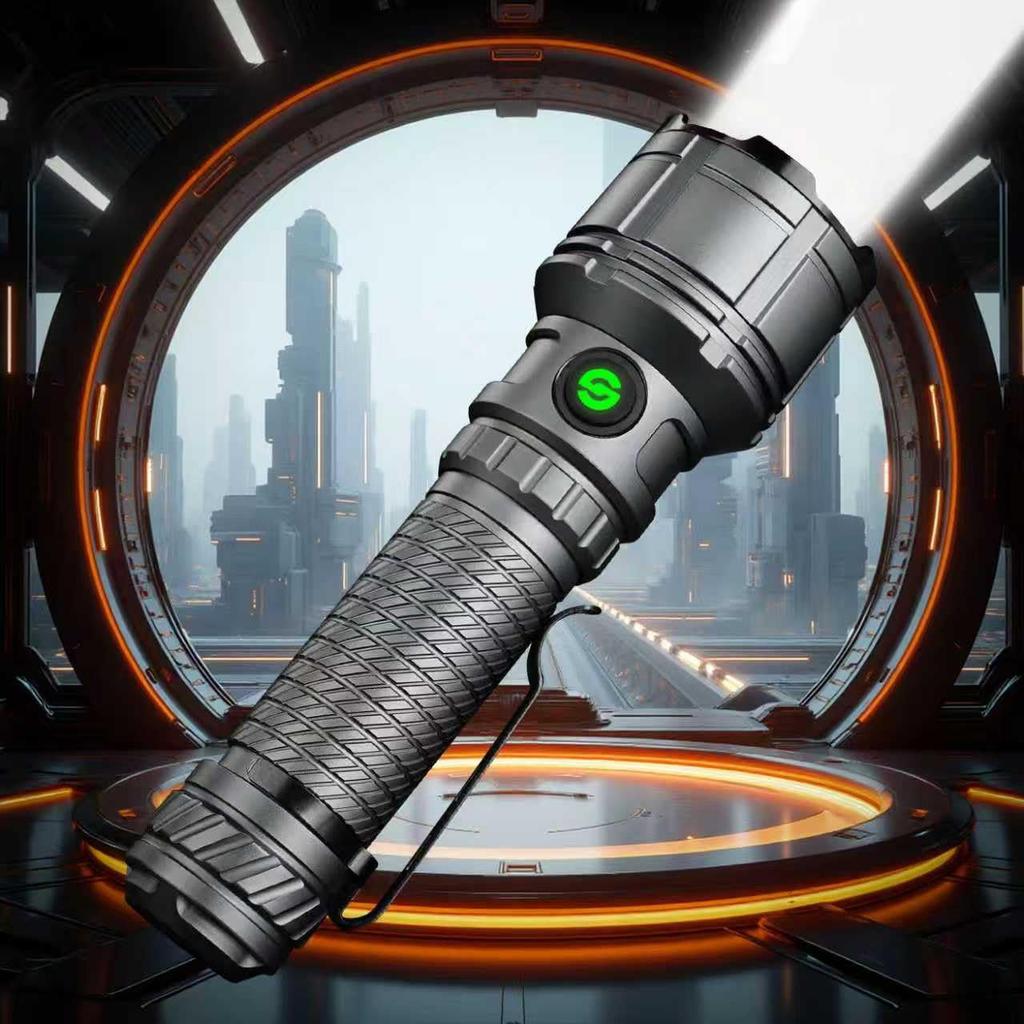 Yeegoda Flashlight Powerful LED IPX6 Up to 24 Hours of Runtime 6 Dimming Super Military Grade 1000 Meter Disaster Preparedness Tool Night Night Power