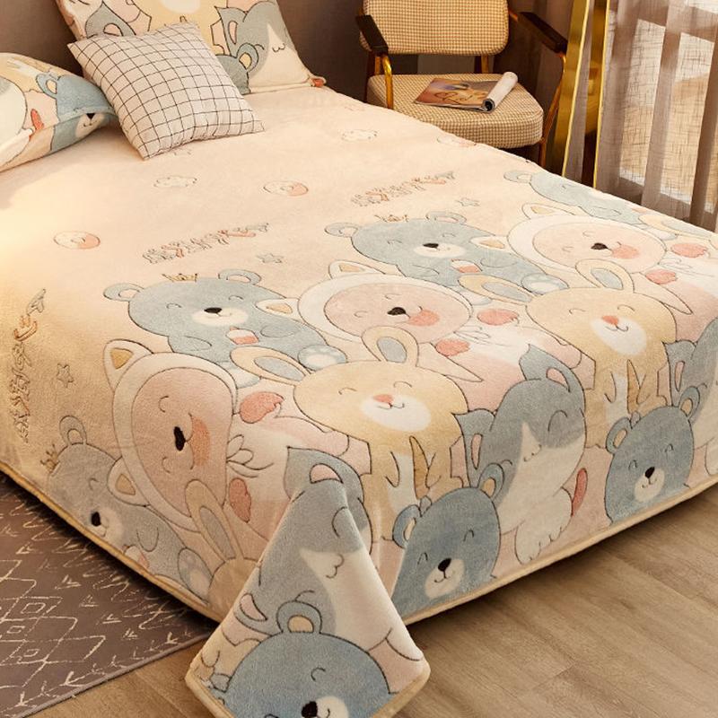 

Зимнее домашнее коралловое бархатное простынь, цельное двустороннее утолщенное бархатное фланелевое одеяло, одеяло 150 * 200cm