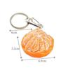 Simulated Peeled Tangerine Keychain Lifelike Design Sturdy Metal Clasp Bag Decor Key Holder Cute Gift For Fruit Lovers