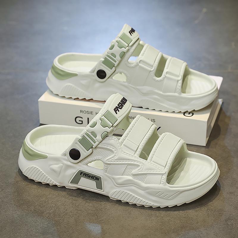 Herren Pantoffeln Sommer Watschuhe Sandalen Weich Dicksohlig Strand Schuhe Rutschfest Offene Zehen Sandalen Outdoor Strand Reise Schuhwerk