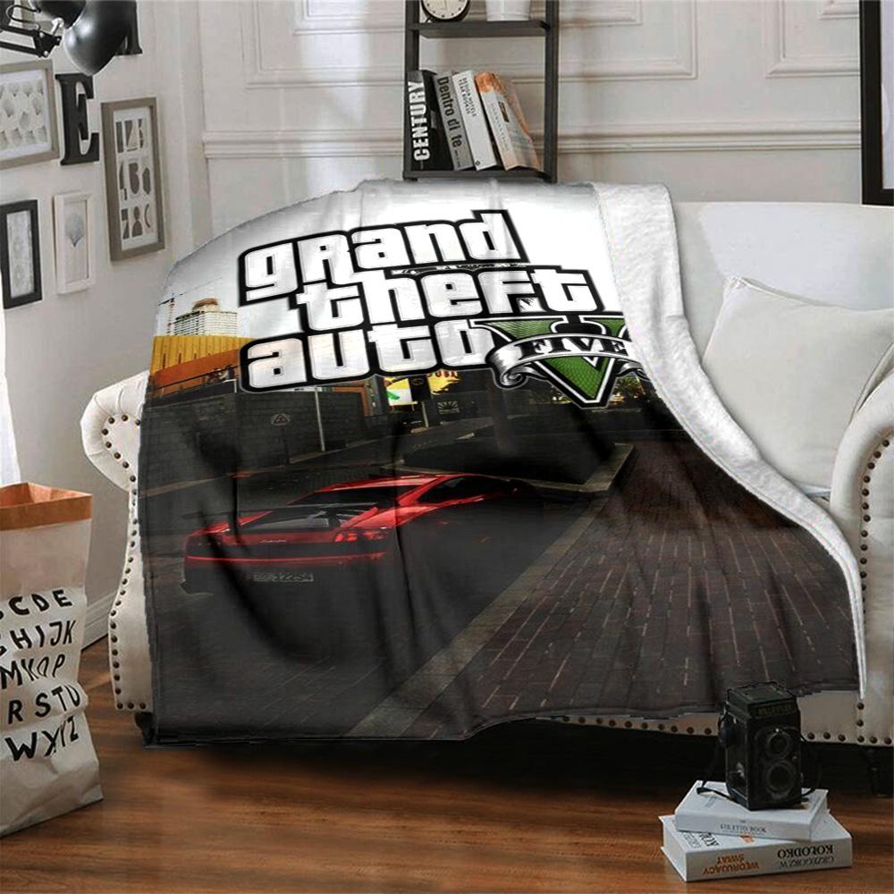 Gta Blanket Comfortable Perfect for Office Couch Office Chair Four Seasons Multipurpose Modern Gifts For Family Or Friends