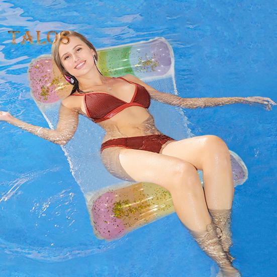 Inflatable Pool Hammock Float PVC Water Hammock Lounge 4 In 1 Saddle Lounge Chair Drifter Lake Beach Float Lounger for Summer Water Fun