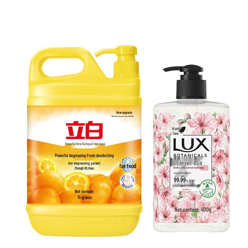 LUX Cherry Blossom Hand Wash & Kumquat Dish Soap Combo