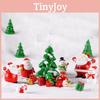 Festive Mini Christmas Santa Claus Snowman Micro Landscape Ornament Collection