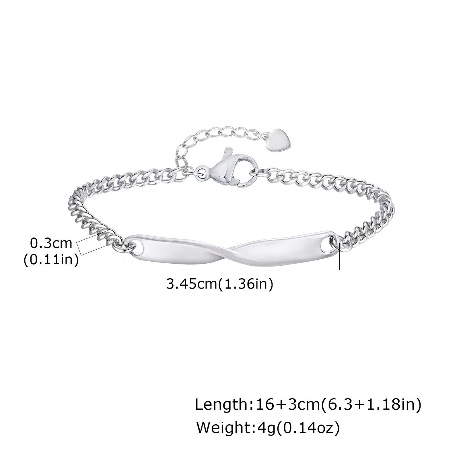 Simple And Fashionable Women S Stainless Steel Grinding Mobius Bracelet Versatile, Jewelry Br-2557
