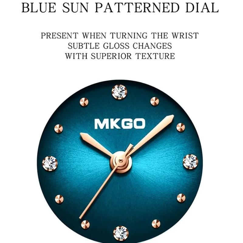 L36 Casual and Fashionable Women Watch Diamond Studded Waterproof Blue Crystal Bracelet Quartz Watchwatches for Woman