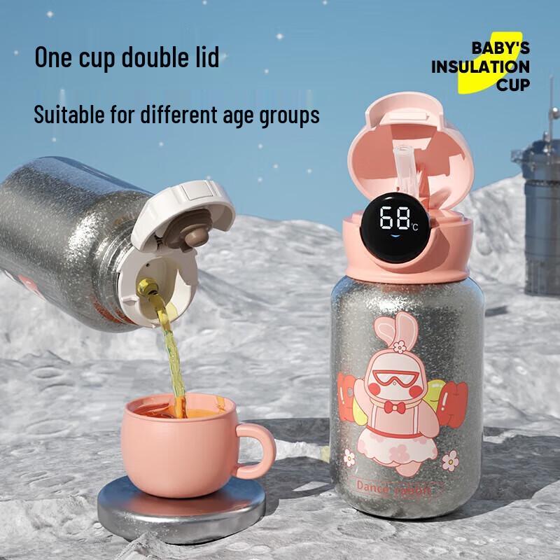 Temeike Pure Titanium Kids  Thermos with Pop-up Straw