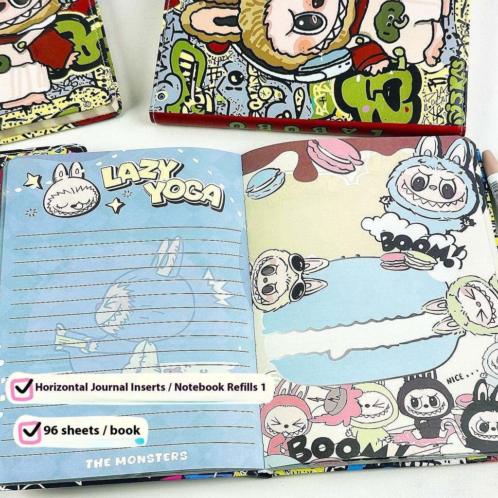 Leder Notizbuch B6 Vollständig bemalte Innenseite Student Niedlich Hochwertiges Handbuch Liniert