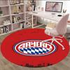 1pc B-Bayern Munich  Carpet, Round Rug, Comfortable, Suitable for Entryways, Living Rooms, Office, And Bedrooms, Christmas Decoration