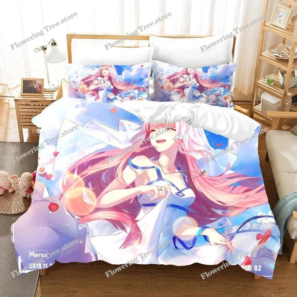 Anime Darling in the Franxx 02 Zero Two Duvet Cover Bedding Set Double Twin Full Queen King Adult Kids Bedclothes Quilt Cover