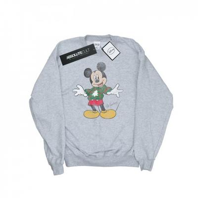 Moletom feminino/feminino Mickey Mouse Natal Jumper