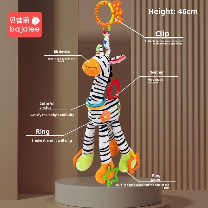 Beili Baby Stroller Plush Rattle Car Charm With Wind Chimes For Infant Comfort
