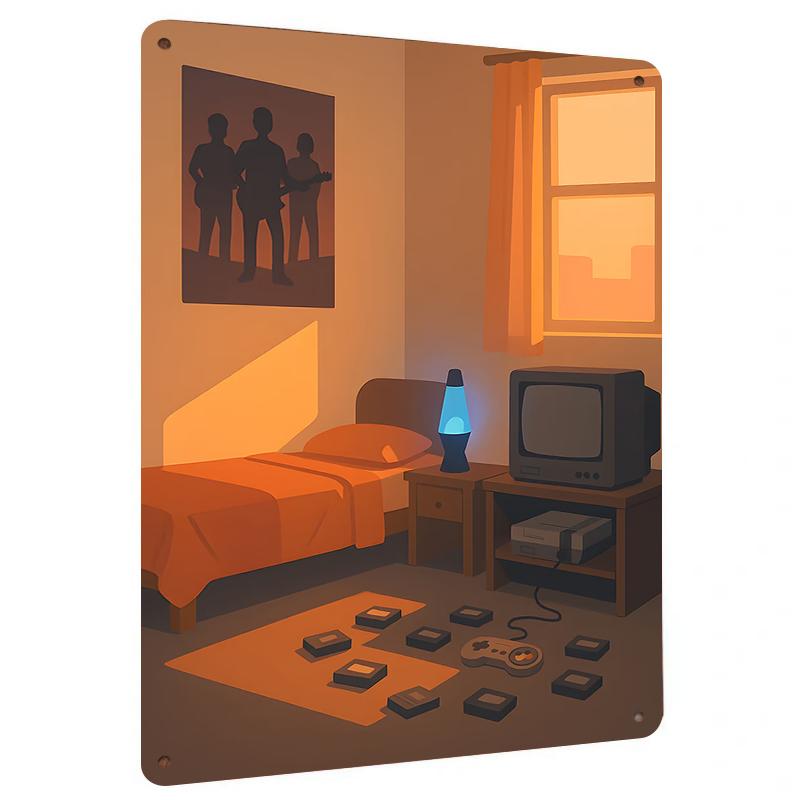 

Vintage Nostalgic Bedroom Metal Wall Art Living Room Decorative Painting Home Wall Hanging Artwork 20x30cm（7.8x11.8inch）