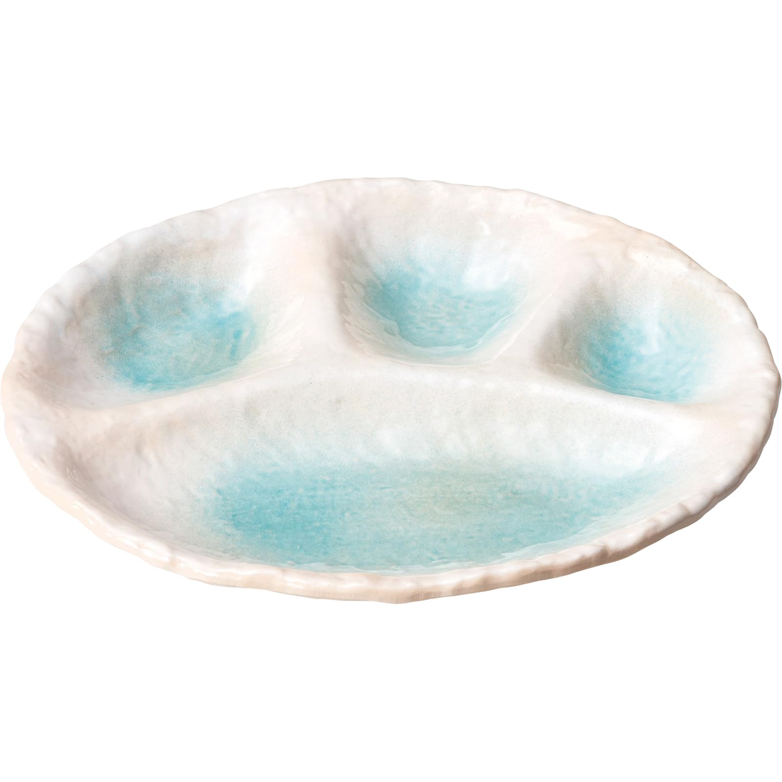 Banko ware Japanese tableware, divided plate, Blue Dynasty, 18799