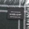 Excellent HERMES Scarf Large fringed stole gray cashmere mens Used