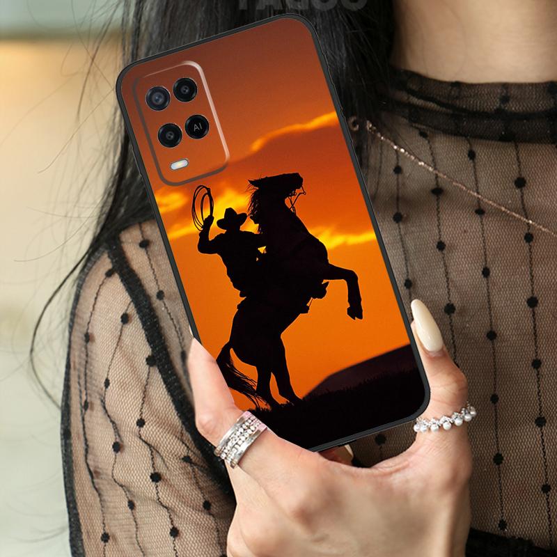 Cowboy Case For Oppo A16 A76 A96 A17 A18 A60 A80 A40 A38 A58 A78 A98 A94 A74 A54 A15 A57 A77 A5 Pro