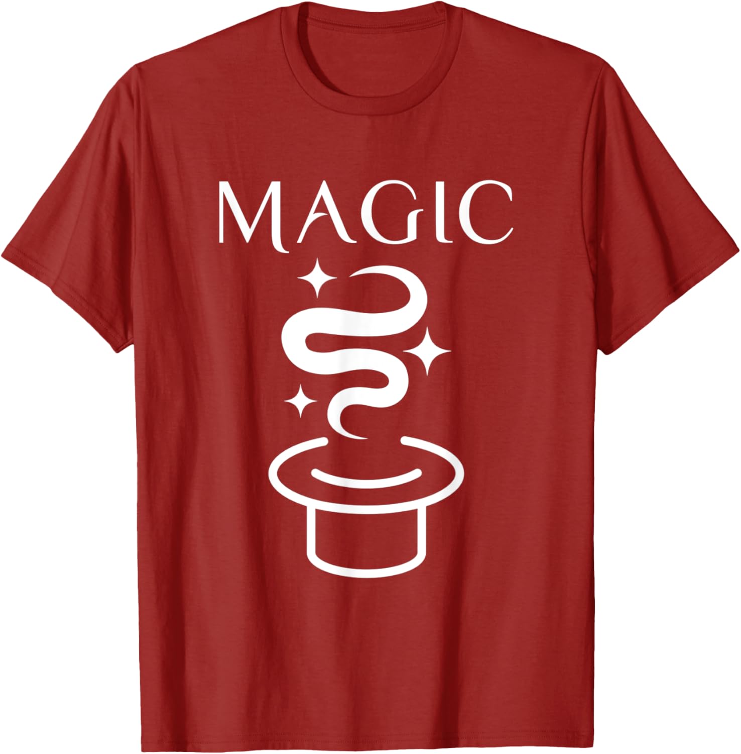 Magic Top Hat Smoke Graphic Tee Breathable Cotton Casual TShirt for Men S