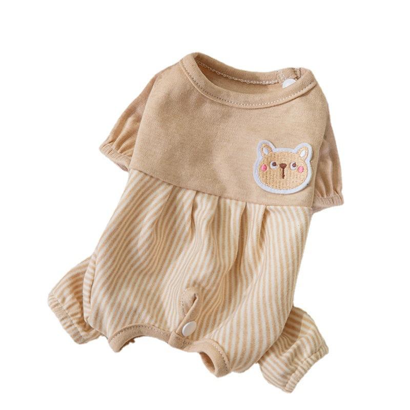 Autumn and Winter Bear Dog Belly Protection Clothes Cat Belly Four-legged Clothes Small Dog Spring Four Seasons Air Conditioning Loungewear