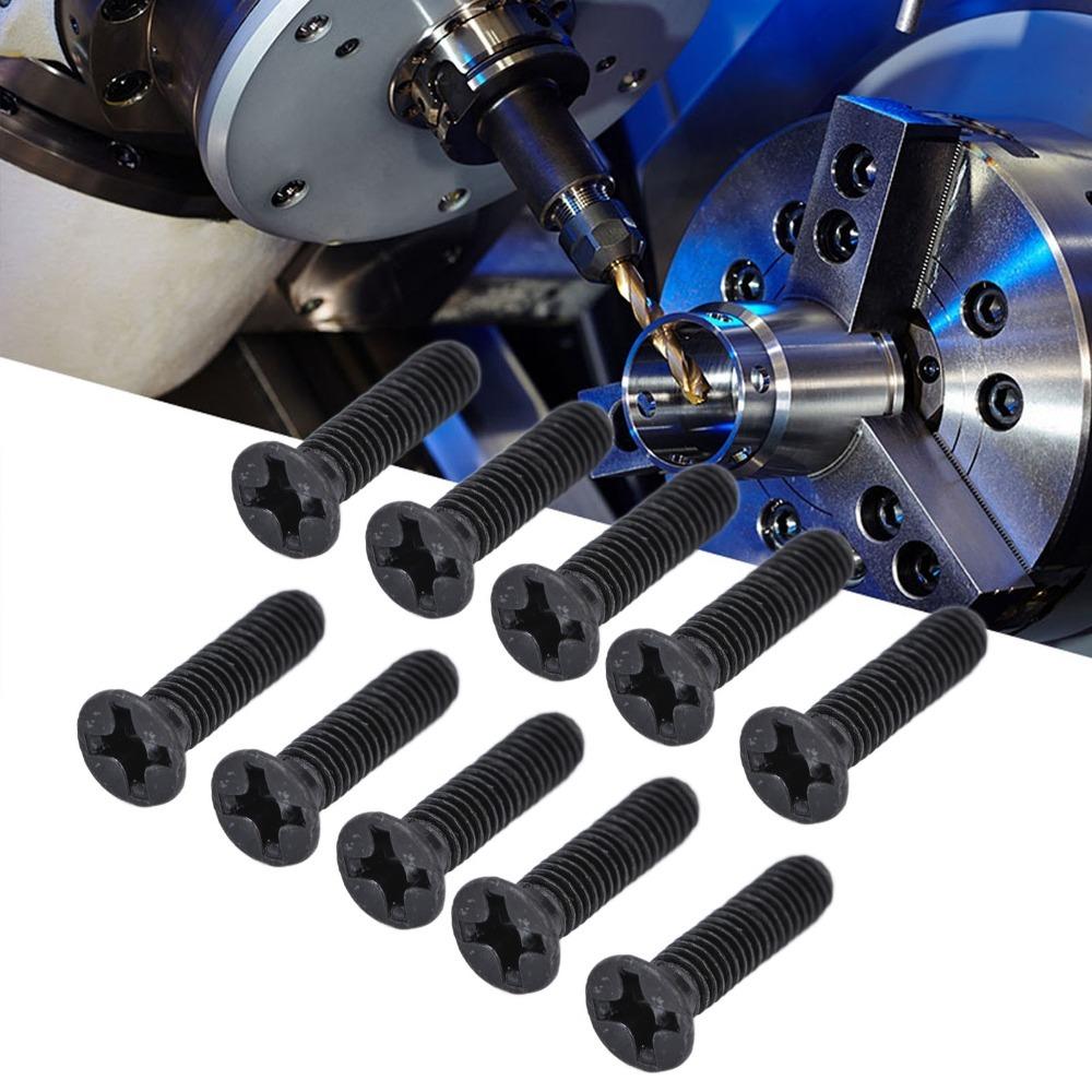 350pcs M3x10 Countersunk Screw Set Black Phillips Flat Head Screws Small Electronics