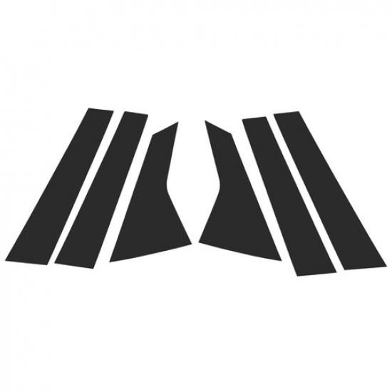 6 Pcs Car Door Pillar Window Trim for Honda Civic -2024 Black