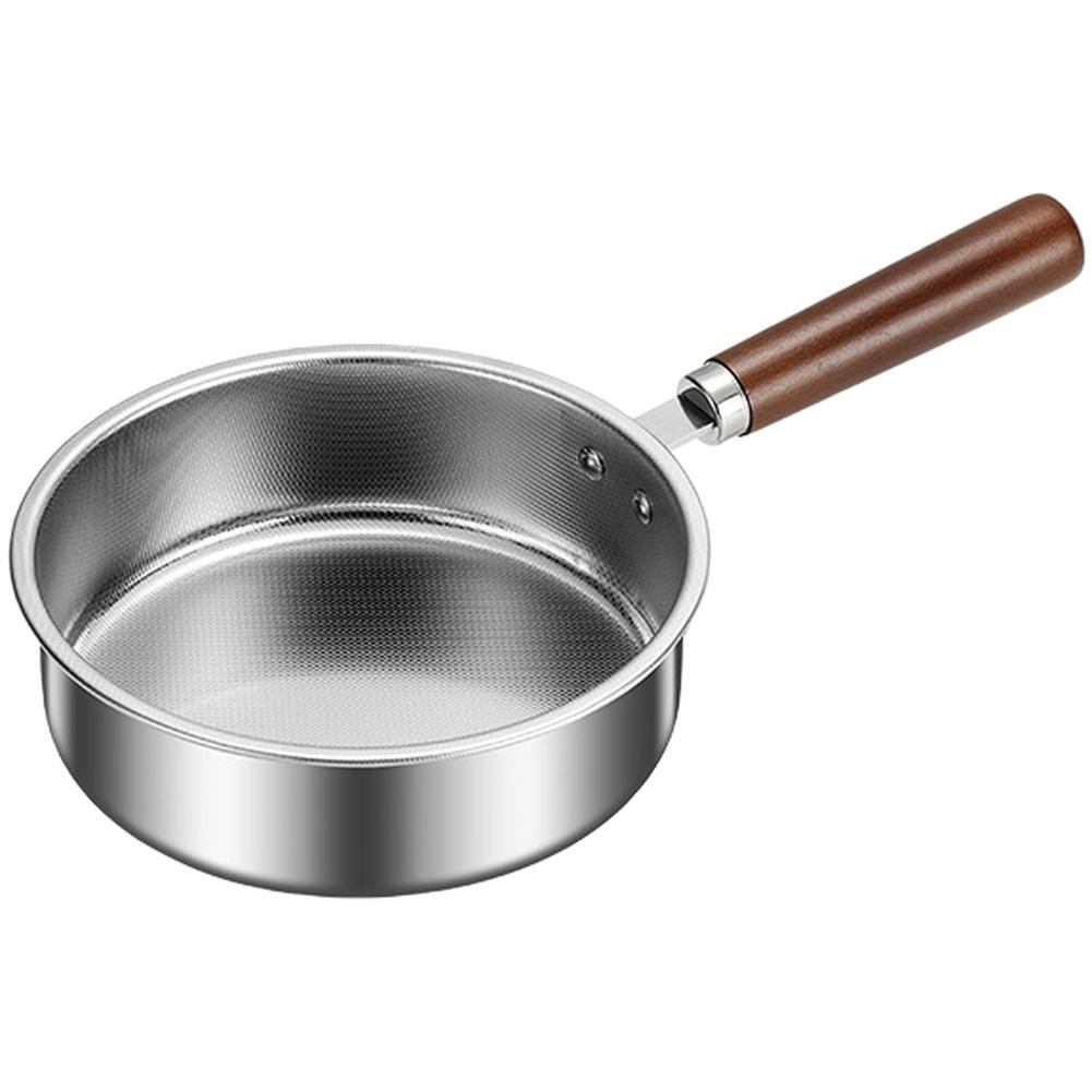 1PC Stainless Steel Flat Bottomed Pan Square Frying Pan, Round Non  Pan, Flat Bottomed Pan Convenient Pour Spout Kitchen Tools
