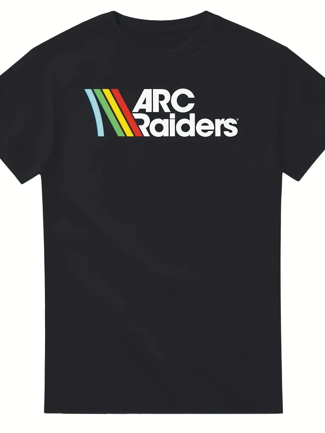 

ARC T-shirt Predator Logo Print, Classic Casual Style, Unisex, Suitable for All Seasons, Machine Washable, Micro Elastic Fabr... S разноцветный