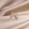 Korea  Design Fashion Jewelry 14K Real Gold plating Zircon Hollow Butterfly Ring Elegant Women's Daily Work Accessories