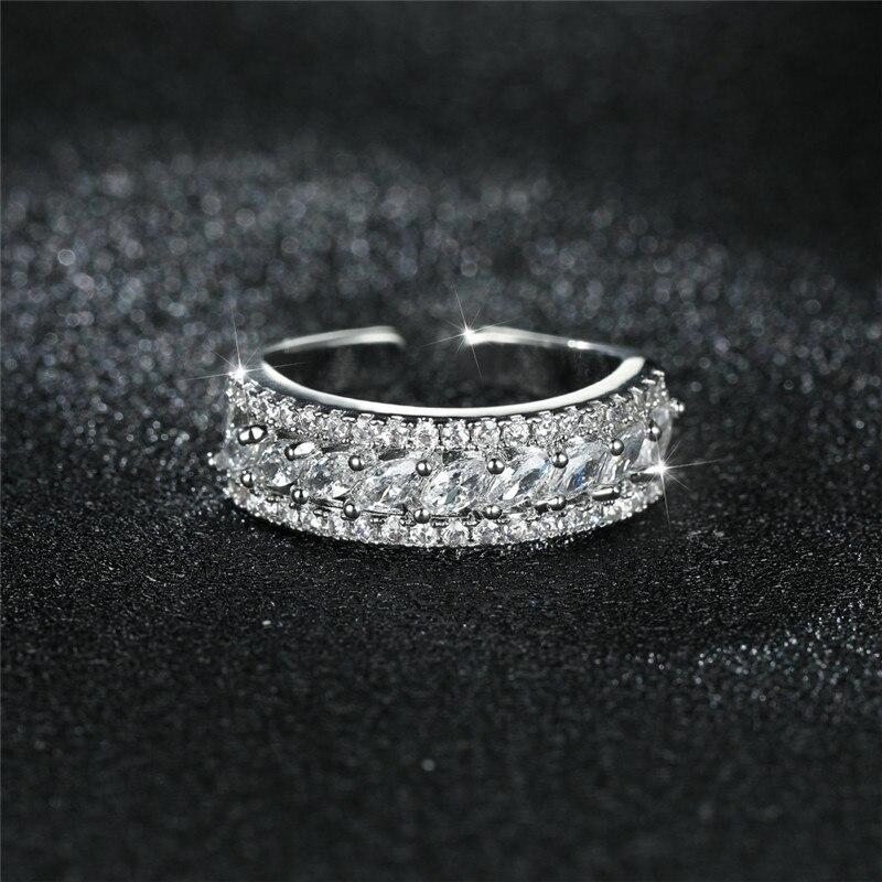 Antique Gold Tone Color Engagement Rings Marquise White Cubic Zircon Nuptial Wedding Occasion Women Finger Ring High End Crystal Stone Small Stone