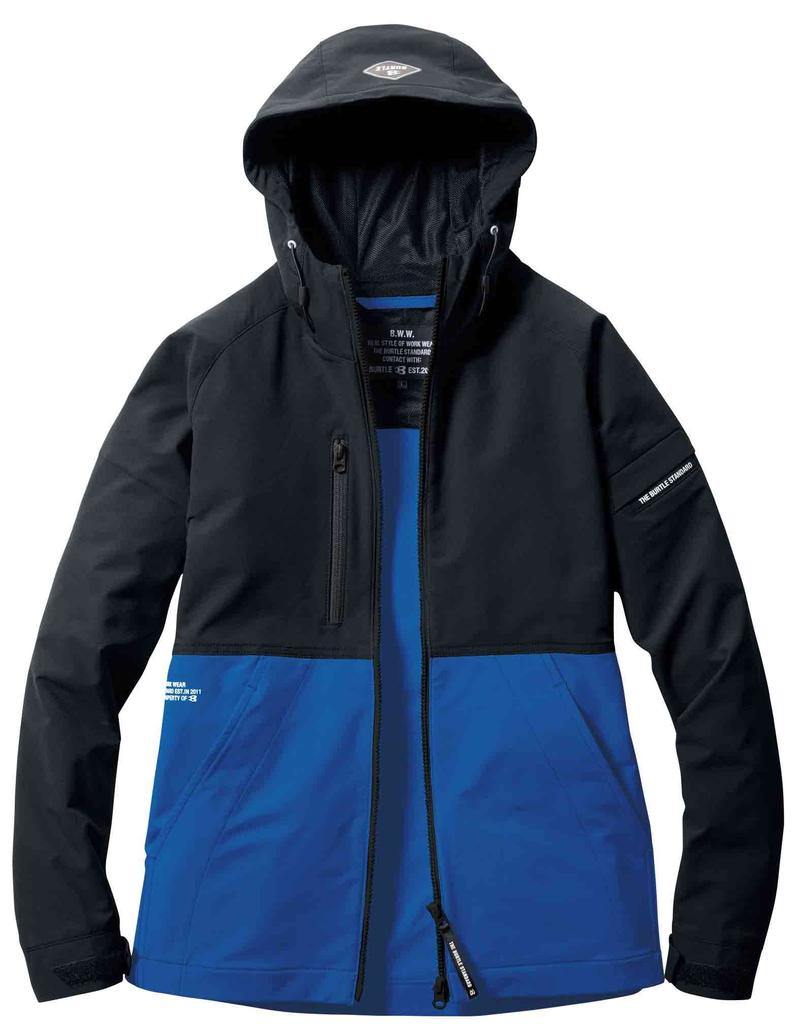 Mikina s kapucí BURTLE Surf Blue 9515 47 L, odolná proti potu a elektrostatice (Unisex) [Deodorační, Absorpční, Sušící, Napínací, Péče]