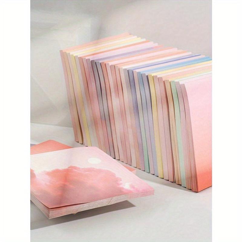 50 Gradient Sticky Notes, Minimalist Cloud Design, Sticky, Suitable For Messages, Memo Notes, Note Pads, Cute And High-Quality Student Style