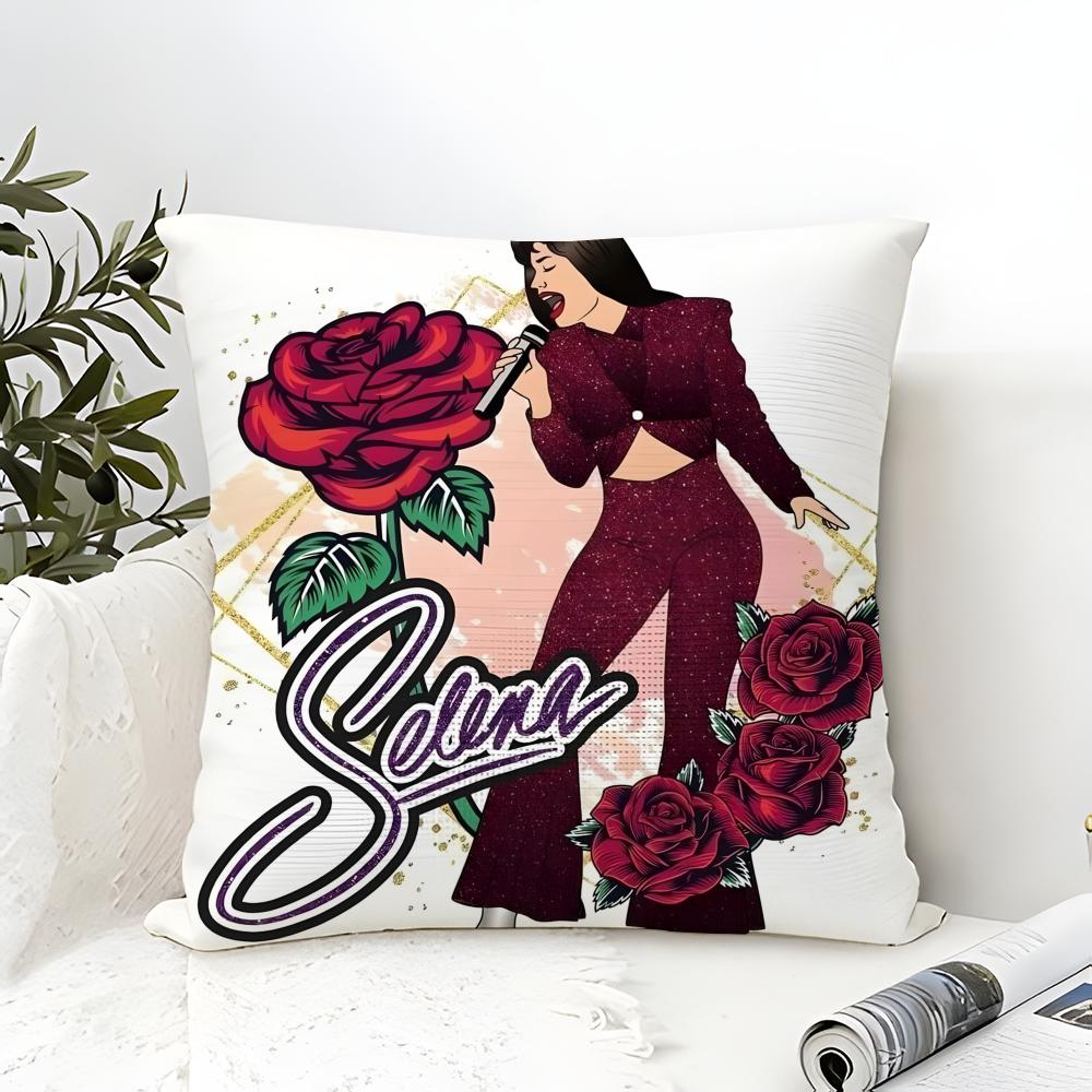 Music Of Latin Singer S-Selena 2 Pillow Case Linen Pillow Case Sofa Home Decor Cushion Cover Cushion Cove