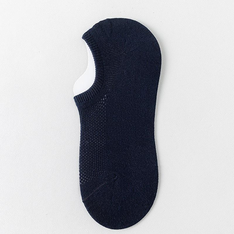 Men's Boat Socks, Solid-color Cotton Socks, Summer Shallow-mouthed Short Socks, Thin Mesh, Antibacterial and Deodorizing Solid-color Invisible Socks
